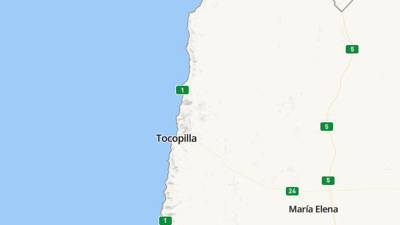 mapa de la ciudad de Tocopilla