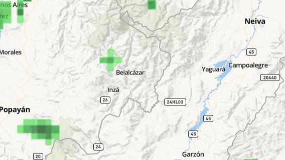 mapa de la ciudad de Belalcazar