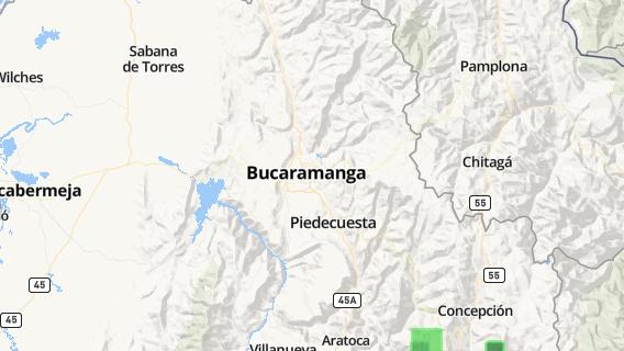 mapa de la ciudad de Bucaramanga