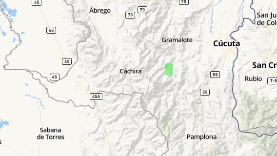 mapa de la ciudad de Cachira