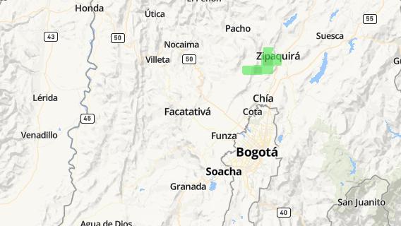 mapa de la ciudad de Facatativa