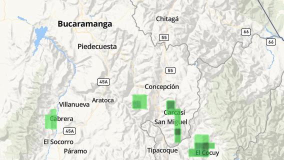 mapa de la ciudad de Guaca