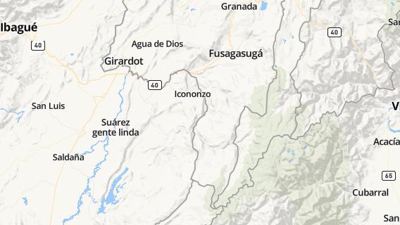 mapa de la ciudad de Icononzo
