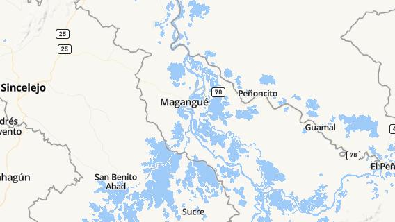 mapa de la ciudad de Magangue