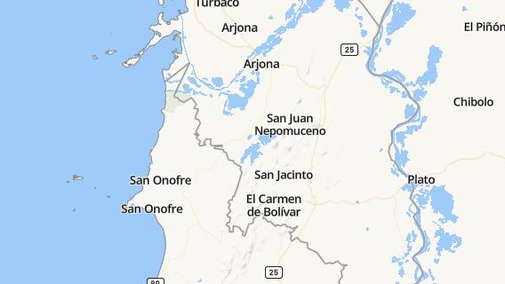 mapa de la ciudad de Maria la Baja