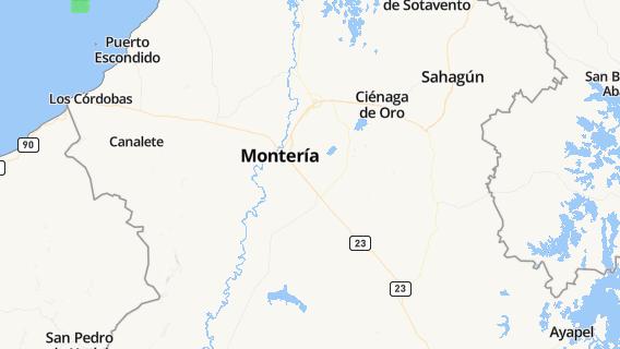 mapa de la ciudad de Monteria