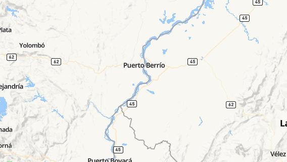 mapa de la ciudad de Puerto Berrio
