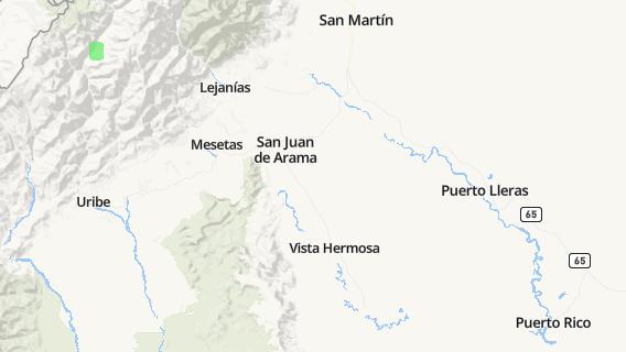 mapa de la ciudad de San Juan de Arama