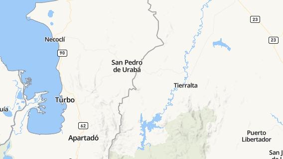 mapa de la ciudad de San Pedro de Uraba