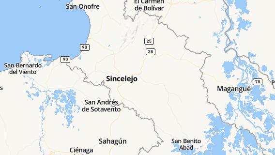 mapa de la ciudad de Sincelejo