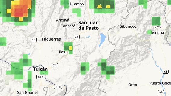 mapa de la ciudad de Tangua