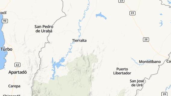 mapa de la ciudad de Tierralta
