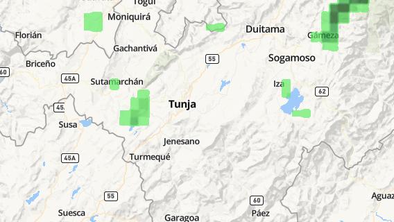 mapa de la ciudad de Tunja