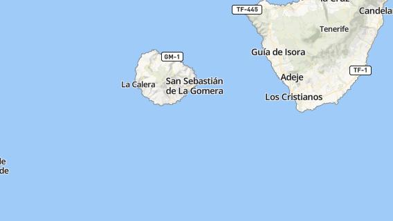 mapa de la ciudad de San Sebastian de la Gomera
