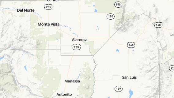 mapa de la ciudad de Alamosa East