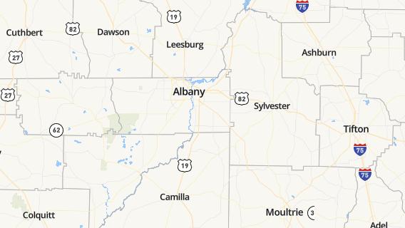 mapa de la ciudad de Albany