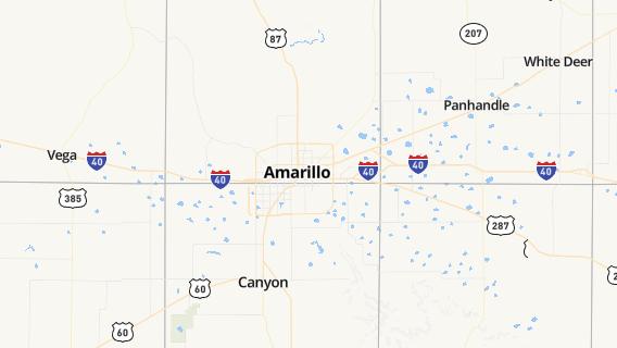mapa de la ciudad de Amarillo