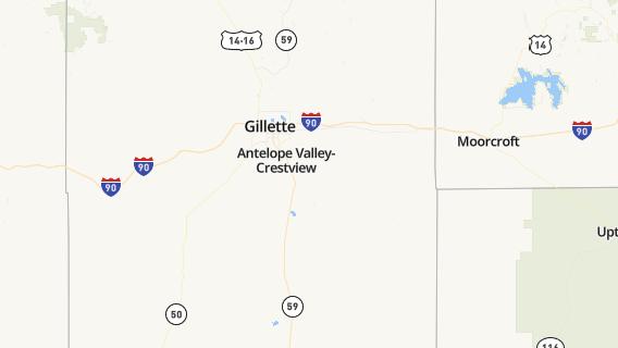 mapa de la ciudad de Antelope Valley-Crestview