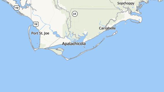 mapa de la ciudad de Apalachicola
