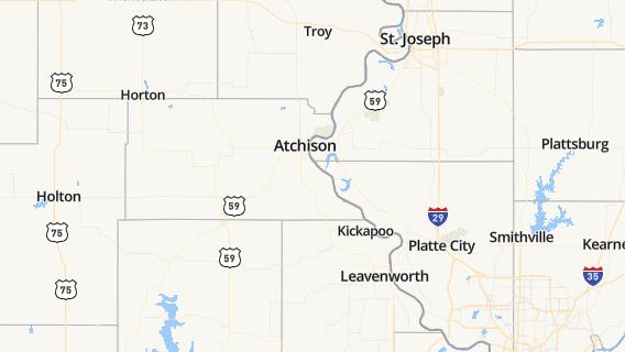 mapa de la ciudad de Atchison