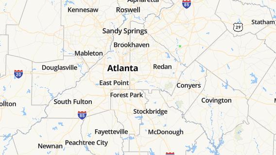 mapa de la ciudad de Atlanta