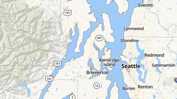 mapa de la ciudad de Bangor Trident Base