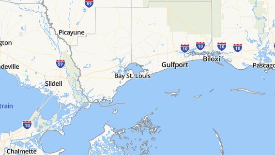 mapa de la ciudad de Bay Saint Louis
