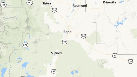 mapa de la ciudad de Bend