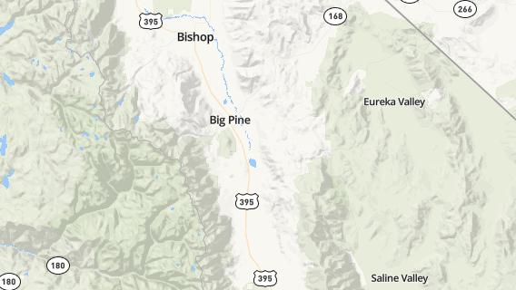 mapa de la ciudad de Big Pine