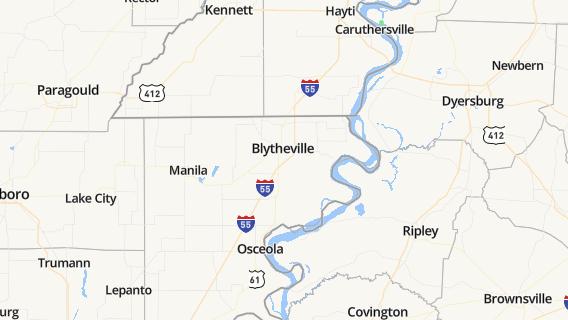 mapa de la ciudad de Blytheville