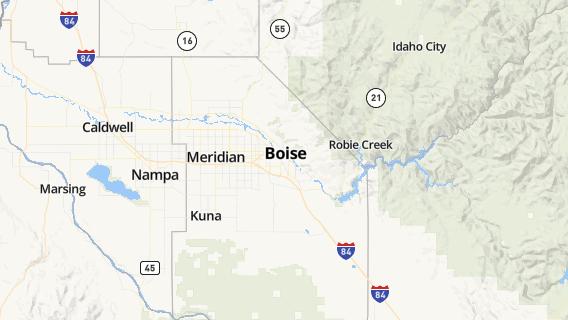 mapa de la ciudad de Boise
