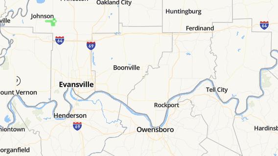 mapa de la ciudad de Boonville