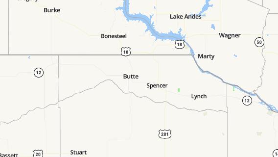 mapa de la ciudad de Butte
