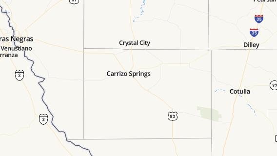 mapa de la ciudad de Carrizo Springs