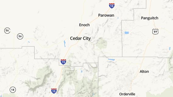 mapa de la ciudad de Cedar City