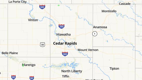 mapa de la ciudad de Cedar Rapids
