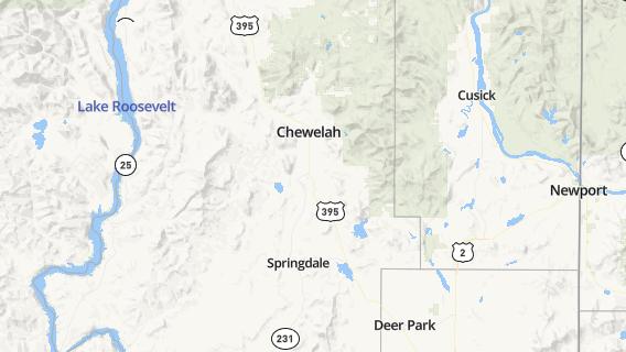 mapa de la ciudad de Chewelah