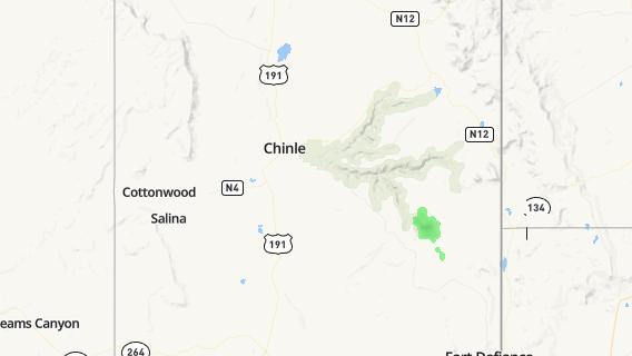 mapa de la ciudad de Chinle