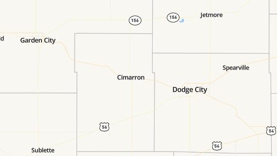 mapa de la ciudad de Cimarron