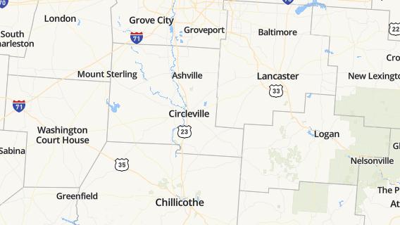mapa de la ciudad de Circleville