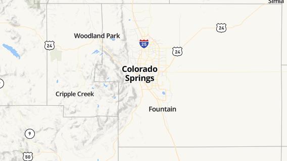 mapa de la ciudad de Colorado Springs