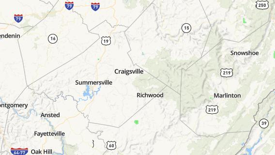 mapa de la ciudad de Craigsville