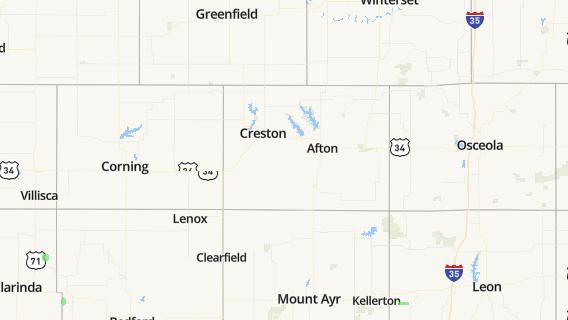 mapa de la ciudad de Creston