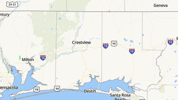 mapa de la ciudad de Crestview