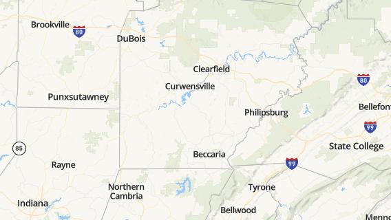 mapa de la ciudad de Curwensville