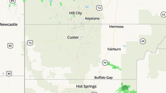 mapa de la ciudad de Custer