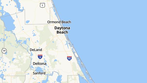 mapa de la ciudad de Daytona Beach Shores