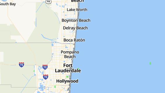 mapa de la ciudad de Deerfield Beach