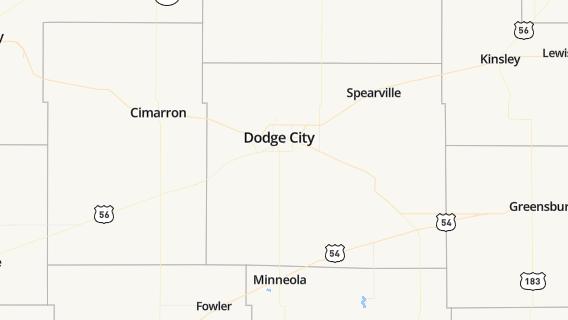 mapa de la ciudad de Dodge City