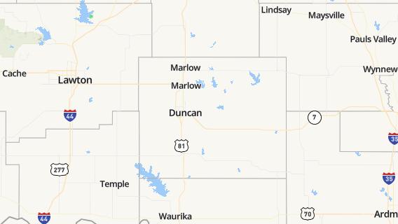 mapa de la ciudad de Duncan